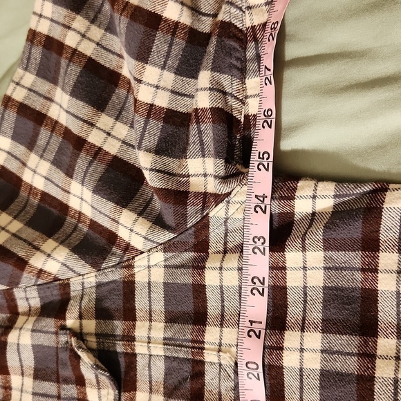 JACHS Men’s Brawny Long Sleeve Flannel Button Down Shirt Jacket Brown Grey XLT - Picture 13 of 16